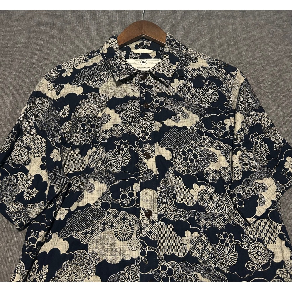 Rogue territory RGT shirt Hawaiian mens short sleeve cotton size XL floral